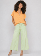 Pantalón de mujer de algodón estilo informal con cordón