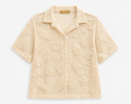 Camisa de Punto Calado Bordada