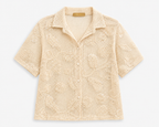 Camisa de Punto Calado Bordada