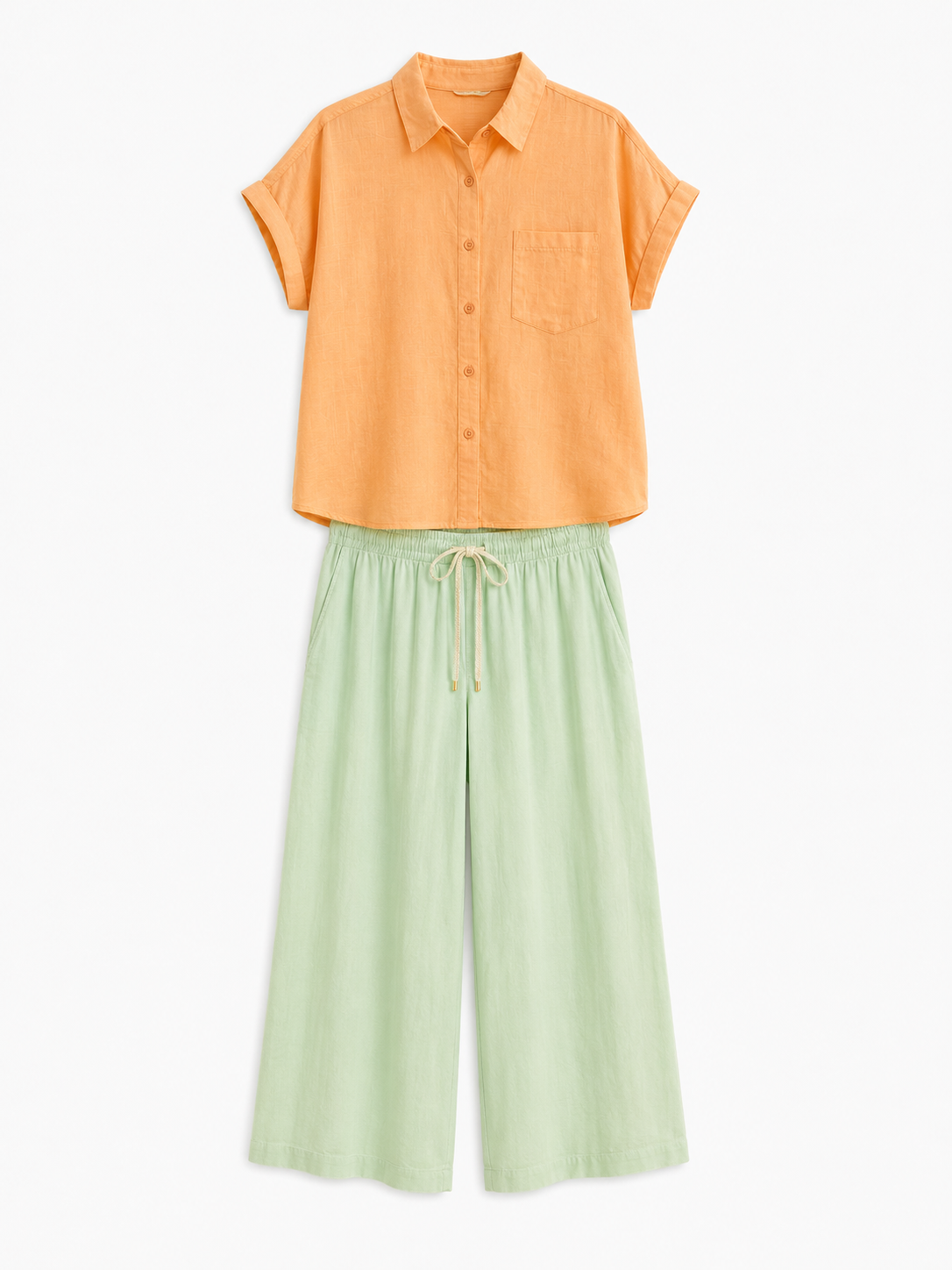 Pantalón de mujer de algodón estilo informal con cordón