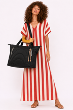 Bolso Shopper Acolchado Negro