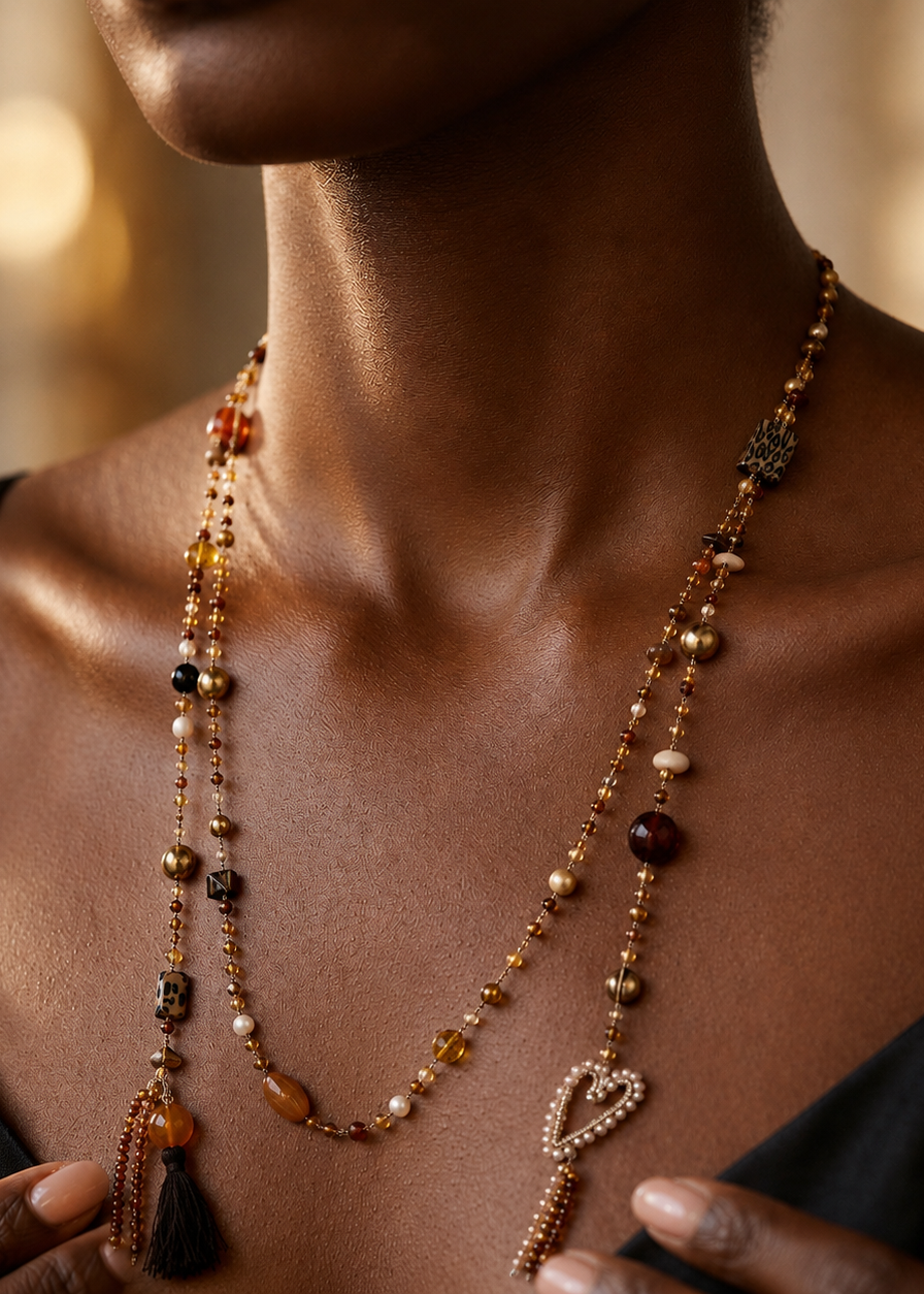 Collar Infinity Pearl & Swarovski