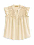 Blusa Bordada con Volantes