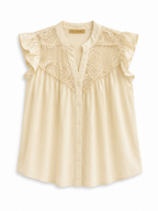 Blusa Bordada con Volantes