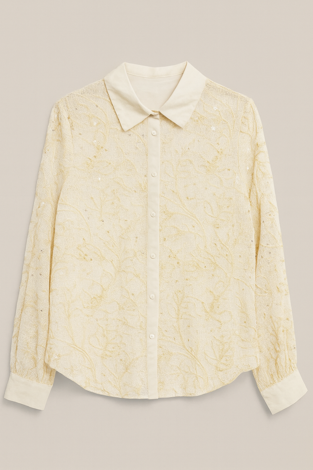 Camisa Texturizada con Detalle Brillante