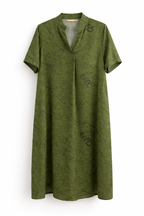 Vestido de mujer estampado geometría con bolsillos