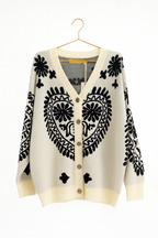 Cárdigan Jacquard Corazón Folk