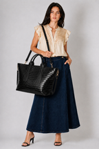 Bolso grande de mujer con diseño cocodrilo
