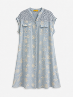 Vestido Camisero Bordado Marina