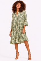 Vestido Midi Estampado Floral Vintage