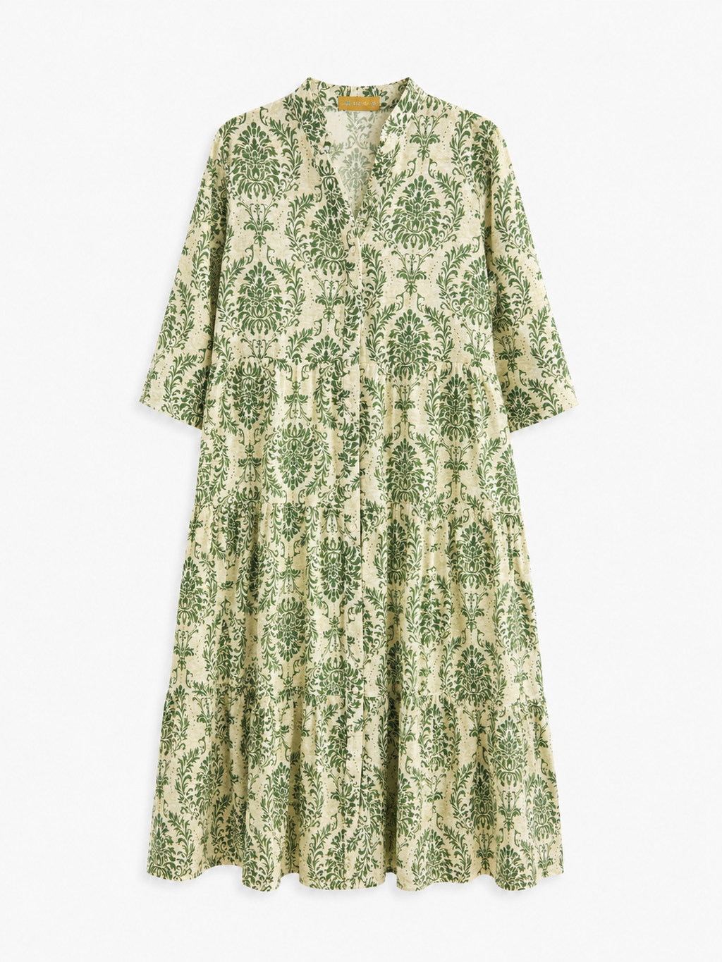 Vestido Midi Estampado Floral Vintage