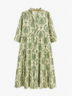 Vestido Midi Estampado Floral Vintage